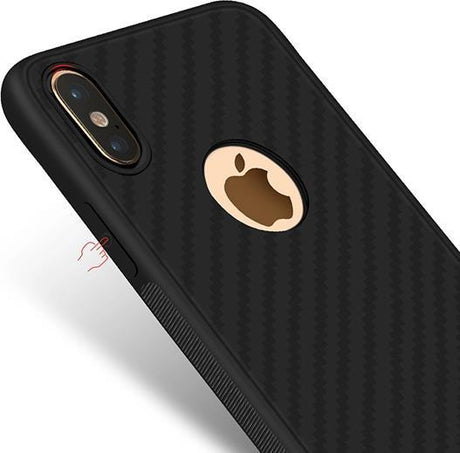 Силиконов Калъф за Xiaomi Redmi 7, Forcell Fiber Case, Черен (4)