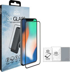 Удароустойчив Протектор за iPhone 11/XR, Eiger 3D Glass, Черен