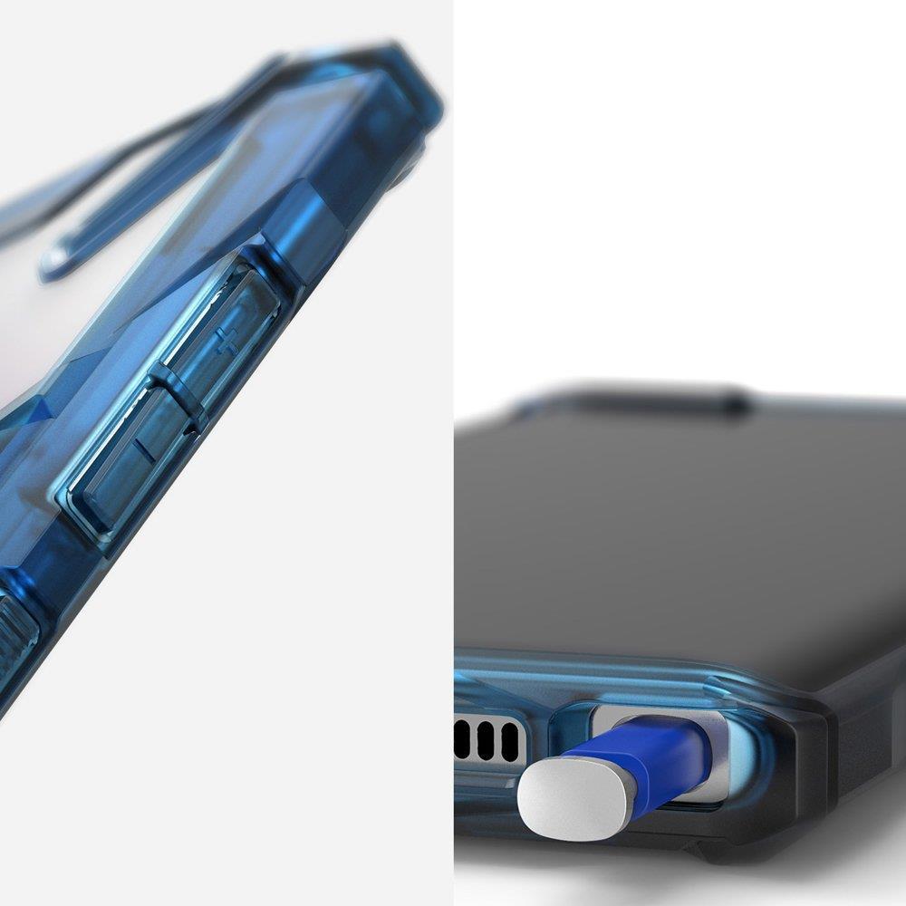 Противоударен Хибриден Калъф за Samsung Note 10, Ringke Fusion X Case, Син (3)