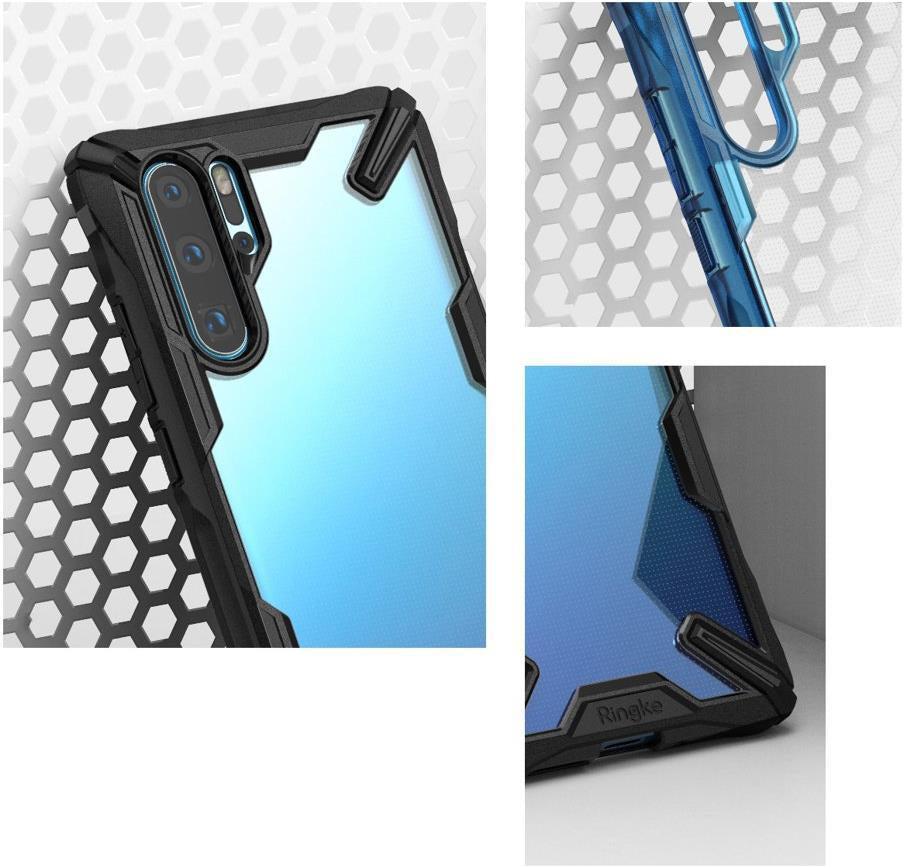 Противоударен Хибриден Калъф за Huawei P30 Pro, Ringke Fusion X Case, Син (5)