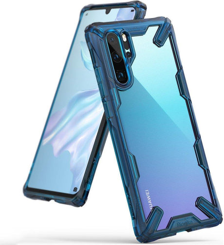 Противоударен Хибриден Калъф за Huawei P30 Pro, Ringke Fusion X Case, Син
