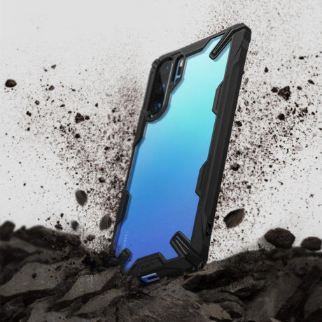 Противоударен Хибриден Калъф за Huawei P30 Pro, Ringke Fusion X Case, Син (6)