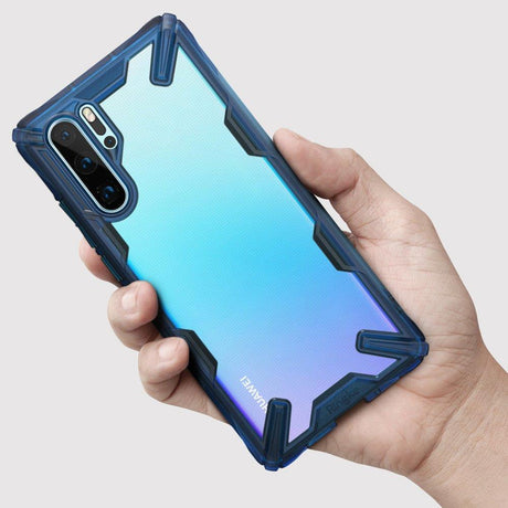 Противоударен Хибриден Калъф за Huawei P30 Pro, Ringke Fusion X Case, Син (2)