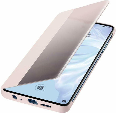 Оригинален Активен Калъф за Huawei P30 Smart View Book Case, Розов (2)
