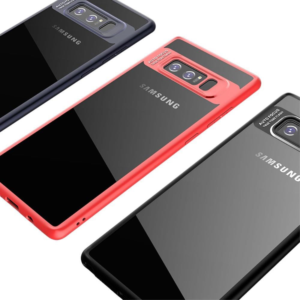 Противоударен Хибриден Калъф за Samsung Note 8, Rock Clarity Case, Червен (3)