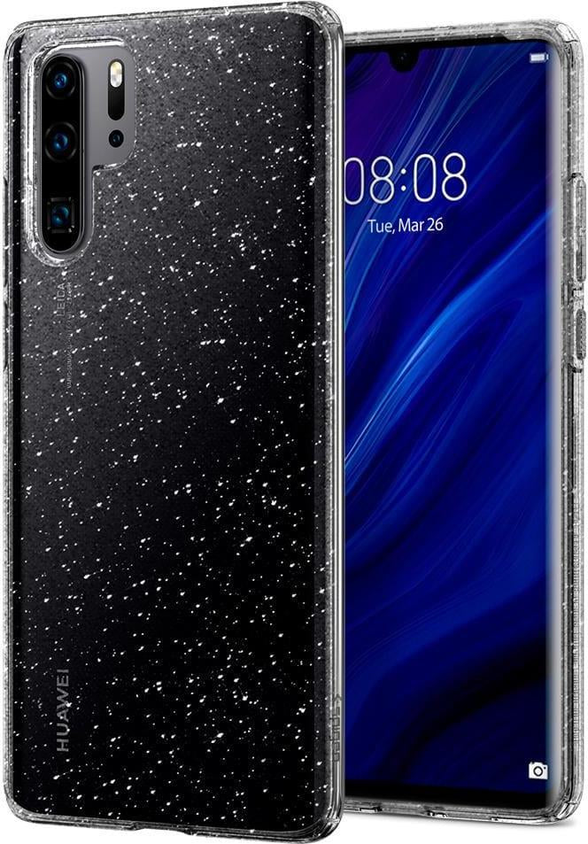 Противоударен Блестящ Калъф за Huawei P30 Pro, Spigen Liquid Crystal Glitter Quartz Case, Прозрачен (4)