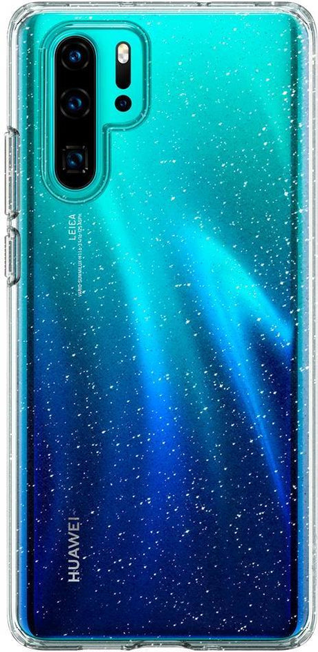 Противоударен Блестящ Калъф за Huawei P30 Pro, Spigen Liquid Crystal Glitter Quartz Case, Прозрачен (3)