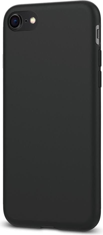 Противоударен Силиконов Калъф за iPhone SE 2022/2020 8/7, Spigen Liquid Crystal Case, Черен (4)