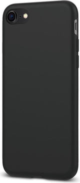 Противоударен Силиконов Калъф за iPhone SE 2022/2020 8/7, Spigen Liquid Crystal Case, Черен (4)
