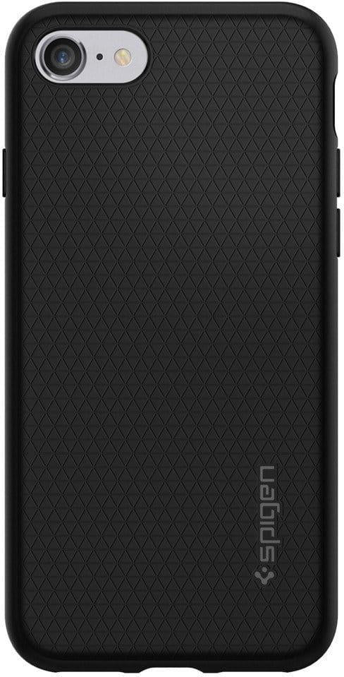 Противоударен Силиконов Калъф за iPhone SE 2022/2020 8/7, Spigen Liquid Air Case, Черен (8)