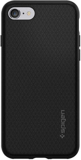 Противоударен Силиконов Калъф за iPhone SE 2022/2020 8/7, Spigen Liquid Air Case, Черен (8)
