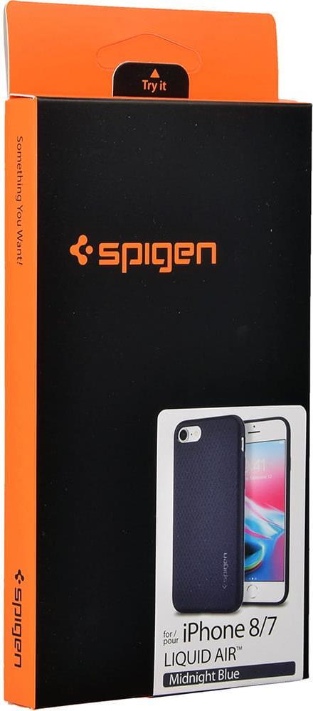Противоударен Силиконов Калъф за iPhone SE 2022/2020 8/7, Spigen Liquid Air Case, Черен (9)