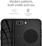 Противоударен Силиконов Калъф за iPhone 8/7 Plus, Spigen Liquid Air Case, Черен (3)