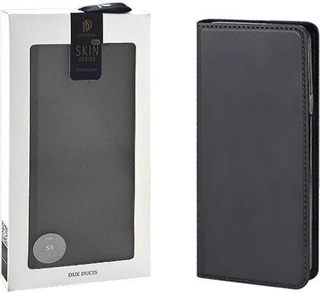 Кожен Калъф за Moto G5, Dux Ducis Skin Pro Book Case, Тъмно Сив (6)