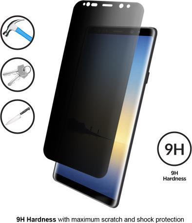 Anti-Spy Стъклен Протектор за Samsung Note 8, Eiger Privacy 3D Glass, Черен (3)