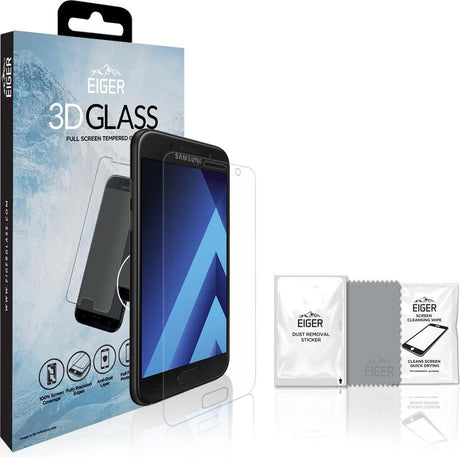 Извит Стъклен Протектор за Huawei P10 Lite, Eiger 3D Glass, Прозрачен