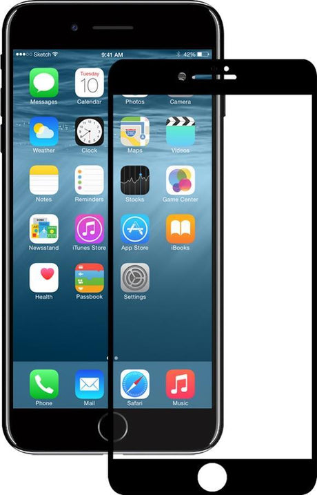 Удароустойчив Протектор за iPhone 8/7/6 Plus, Eiger 3D Glass, Черен (2)