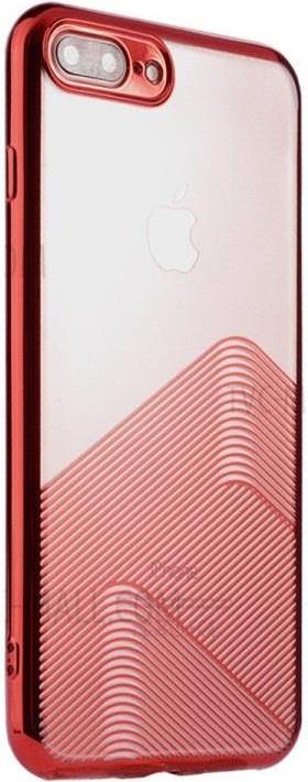 Силиконов Калъф за iPhone 8/7 Plus, Sulada Line Case, Червен