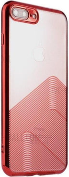 Силиконов Калъф за iPhone 8/7 Plus, Sulada Line Case, Червен