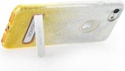 Блестящ Калъф с Поставка за iPhone SE 2022/2020 8/7, G-Case Shining Holder, Сребро/Розов (2)