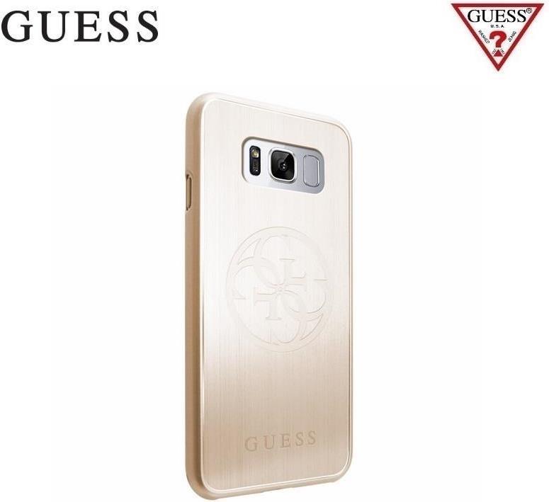 Луксозен Алуминиев Калъф за Samsung S8, Guess Aluminium Case, Златист