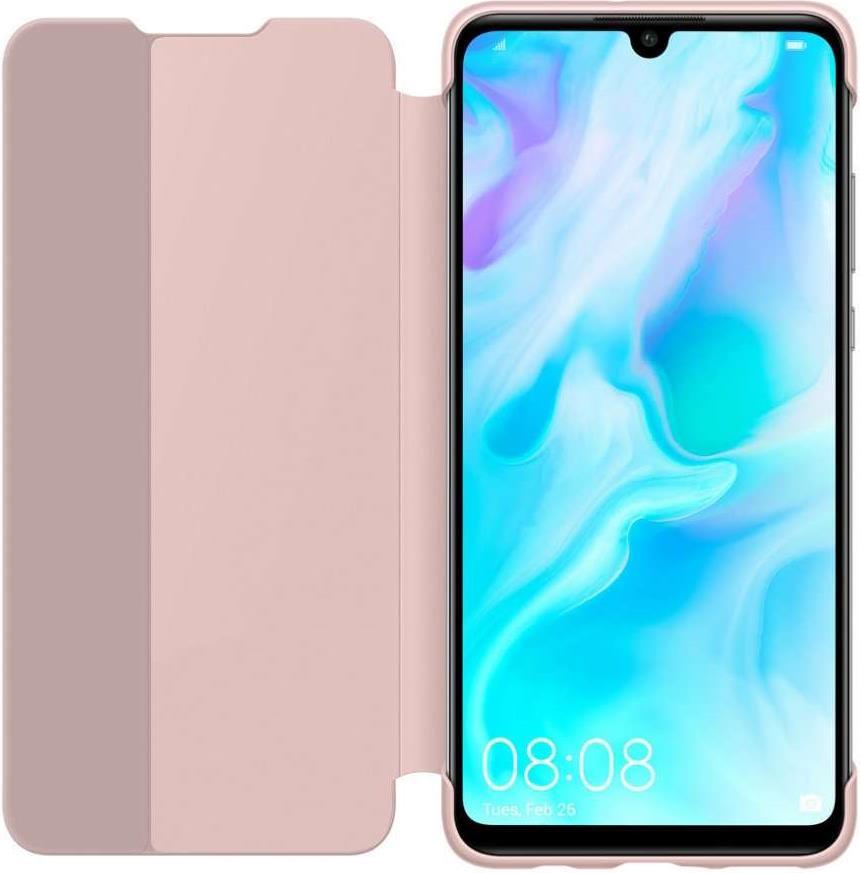 Оригинален Активен Калъф за Huawei P30 Lite Smart View Book Case, Розов (2)