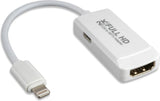HDMI Адаптер за iPhone и iPad, 4Smarts Converter lightning to HDMI 10cm, Бял