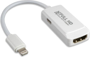 HDMI Адаптер за iPhone и iPad, 4Smarts Converter lightning to HDMI 10cm, Бял