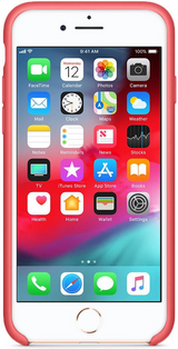 Оригинален Силиконов Калъф за Apple iPhone SE 2022-2020 8-7, Silicone Case MN6H3ZM/A, Червен (2)