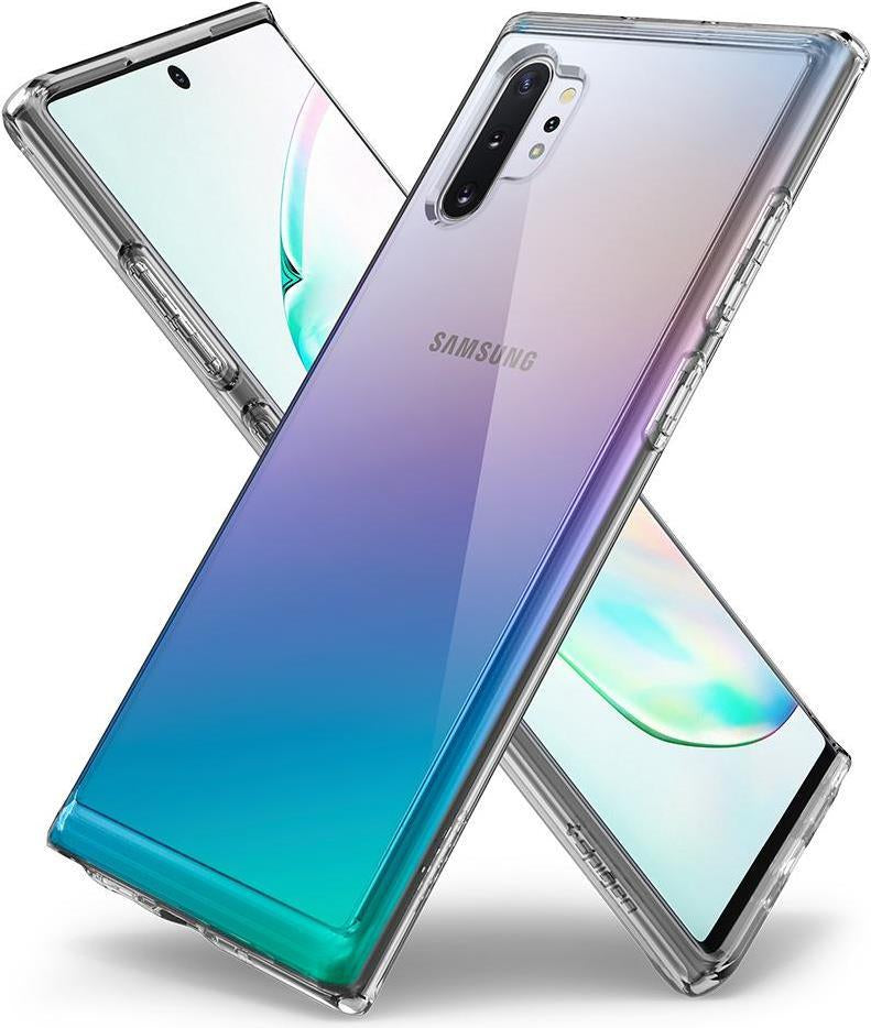 Противоударен Хибриден Калъф за Samsung Note 10 Plus, Spigen Ultra Hybrid Case, Прозрачен (2)