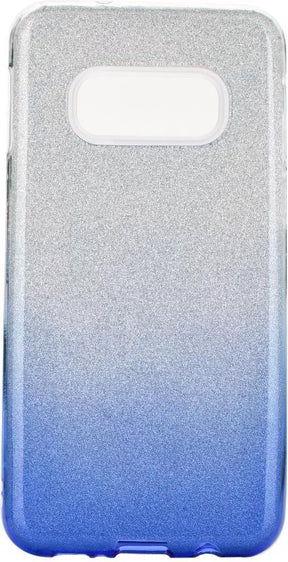 Блестящ Силиконов Калъф за Samsung S10e, Forcell Shining Case, Сребро/Син