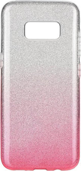 Блестящ Силиконов Калъф за Samsung S6, Forcell Shining Case, Сребро/Розов