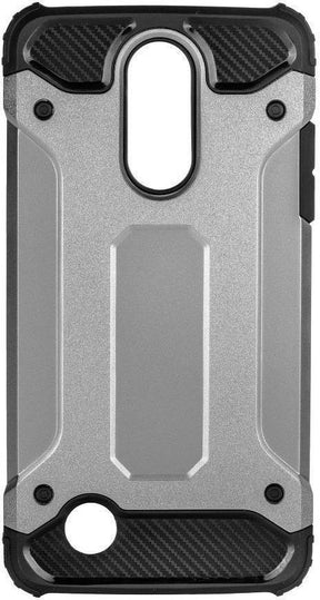 Противоударен Хибриден Калъф за LG K10 2017, Forcell Armor Case, Сив