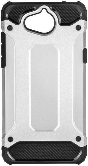 Противоударен Хибриден Калъф за Huawei Y5/Y6 2017, Forcell Armor Case, Сребрист