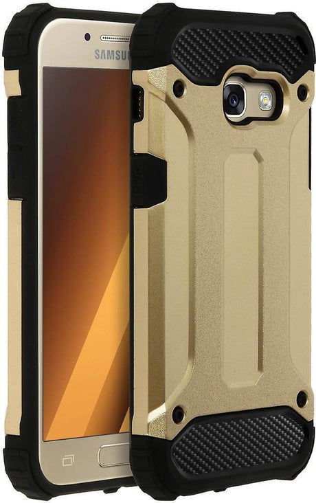 Противоударен Хибриден Калъф за Samsung А3 2017, Forcell Armor Case, Златист