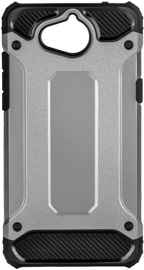 Противоударен Хибриден Калъф за Huawei Y5/Y6 2017, Forcell Armor Case, Сив