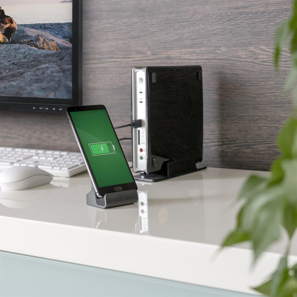Стойка за Зареждане на Телефон, 4Smarts Holder VoltDock USB-C, Сив (3)
