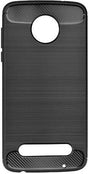 Противоударен Силиконов Калъф за Lenovo Moto Z2 Play, Forcell Carbon Case, Черен