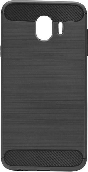 Противоударен Силиконов Калъф за Samsung J4 2018, Forcell Carbon Case, Черен