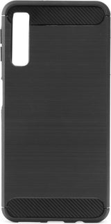 Противоударен Силиконов Калъф за Samsung A9 2018, Forcell Carbon Case, Черен
