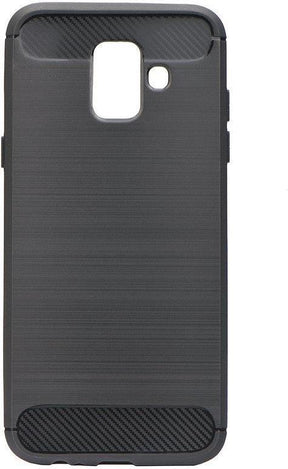 Противоударен Силиконов Калъф за Samsung A6 2018, Forcell Carbon Case, Черен