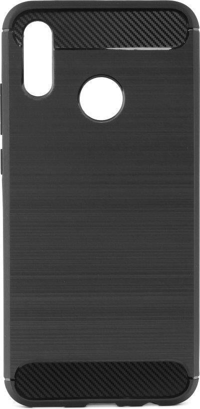 Противоударен Силиконов Калъф за Huawei P Smart 2019, Forcell Carbon Case, Черен
