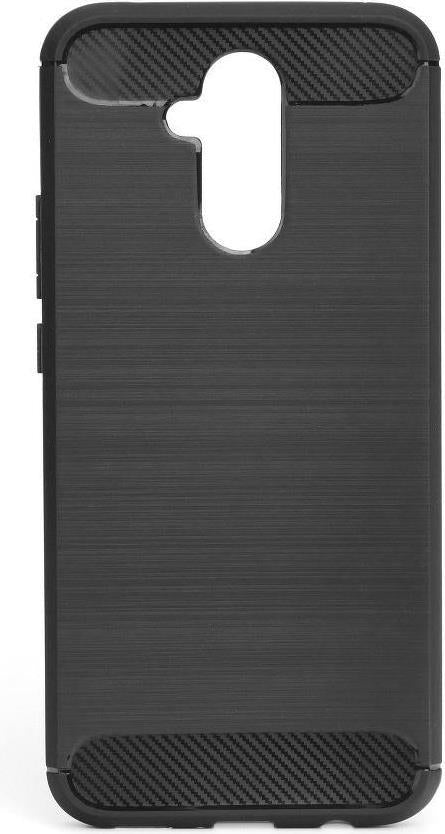 Противоударен Силиконов Калъф за Huawei Mate 20 Lite, Forcell Carbon Case, Черен