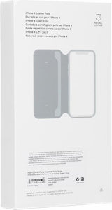 Оригинален Кожен Калъф за Apple iPhone XS/X, Leather Case Book Mqry2z Taupe, Бежов (5)