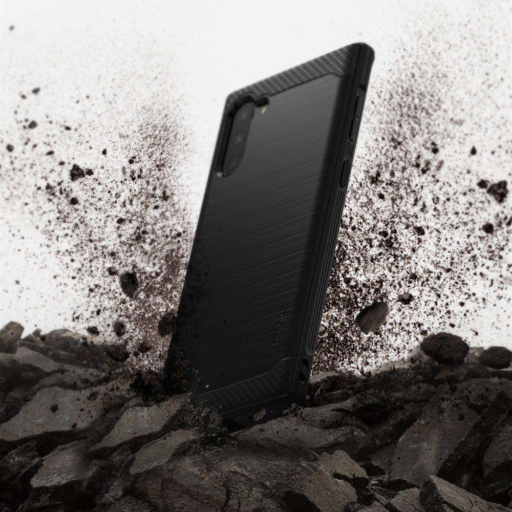 Противоударен Силиконов Калъф за Samsung Note 10, Ringke Onyx Case, Черен (8)