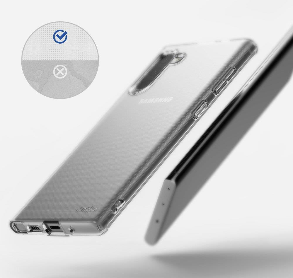 Противоударен Силиконов Калъф за Samsung Note 10, Ringke Air S Case, Прозрачен (2)