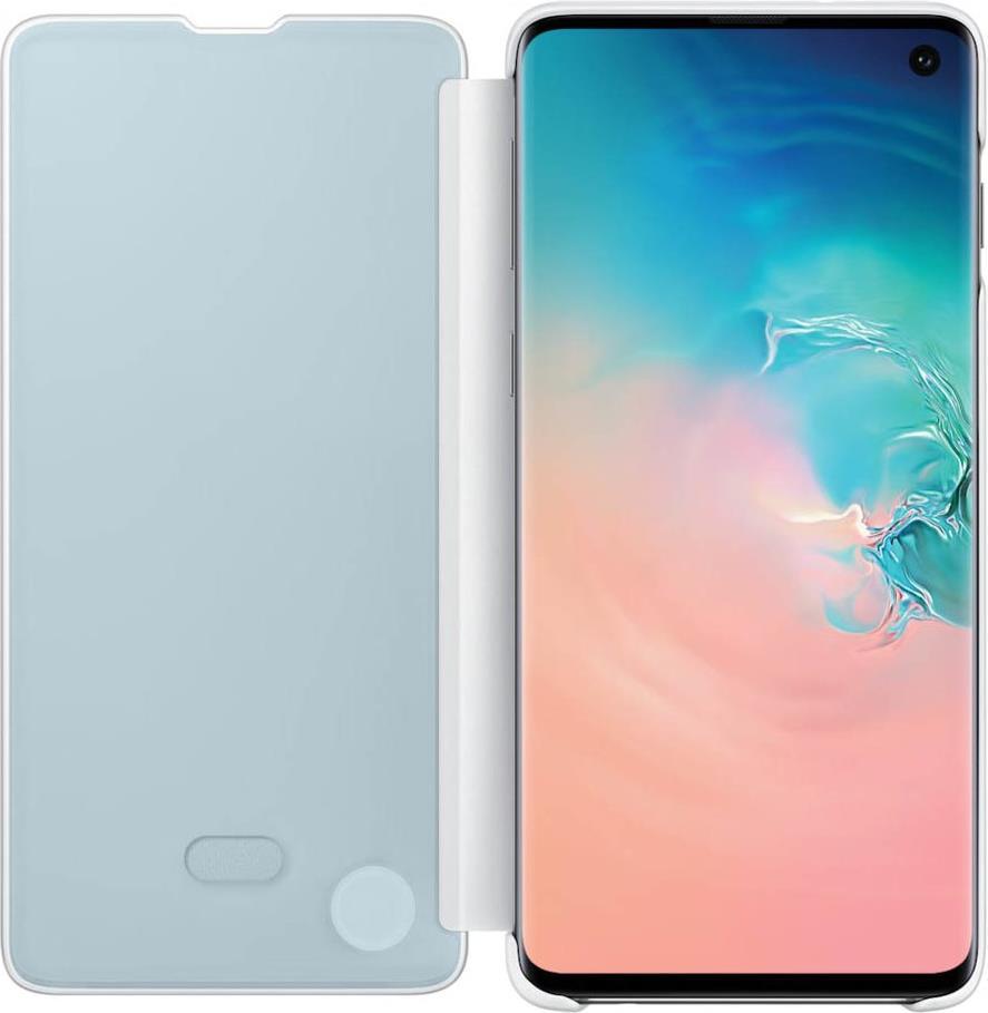 Оригинален Активен Калъф за Samsung S10 Clear View Cover Book Case Ef-Zg973cwe, Бял (4)