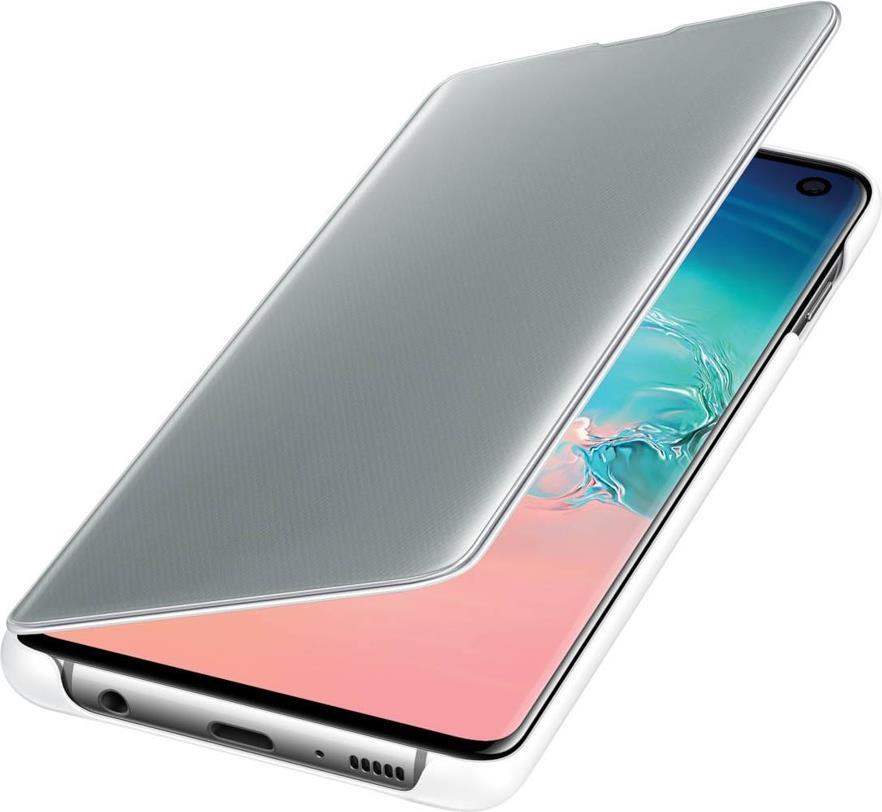Оригинален Активен Калъф за Samsung S10 Clear View Cover Book Case Ef-Zg973cwe, Бял (2)
