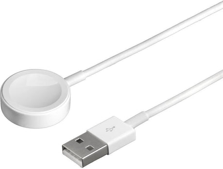 Безжично Зарядно за Apple Watch, 4Smarts Charging Cable 2m, Бял (2)