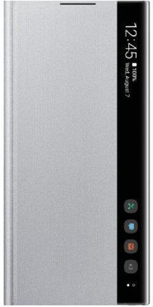 Оригинален Активен Калъф за Samsung Note 10 Clear View Cover Book Case Ef-Zn970cse, Сребрист